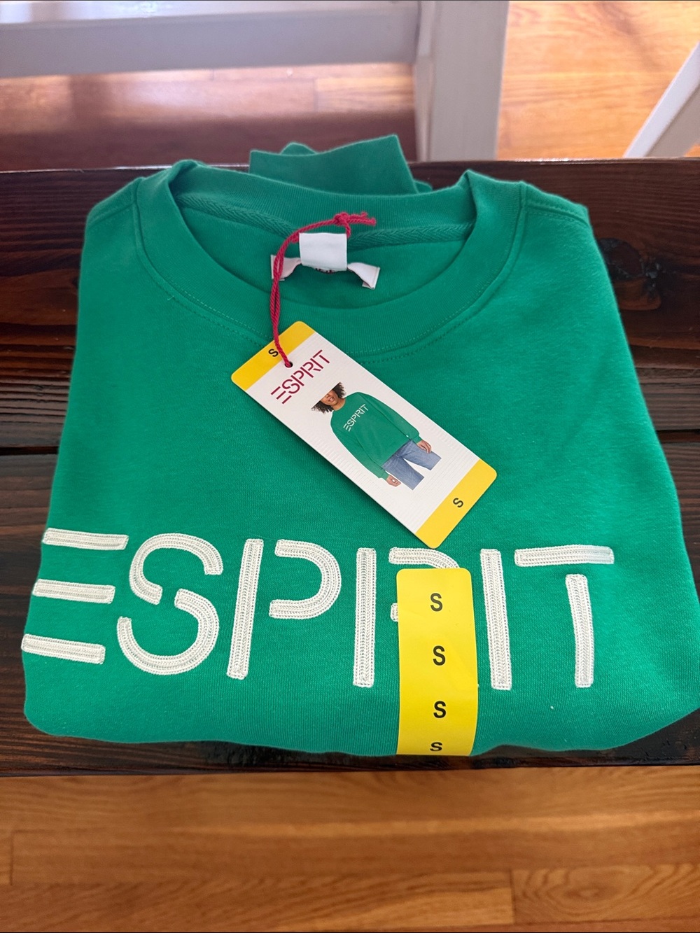 Esprit  Green Logo Crewneck Sweatshirt S